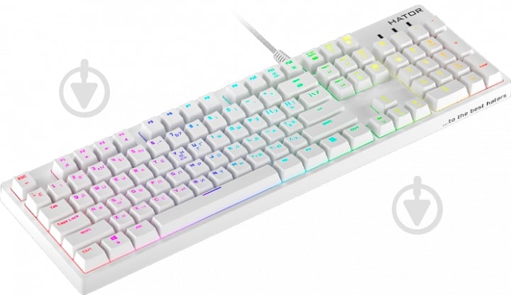 Клавиатура Hator Rockfall EVO Kailh Optical USB (HTK-615) white - фото 3