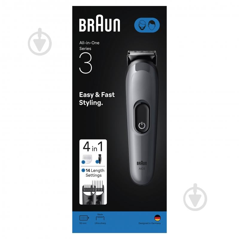 Триммер универсальный Braun All-in-One Series 3 AIO3500 - фото 7