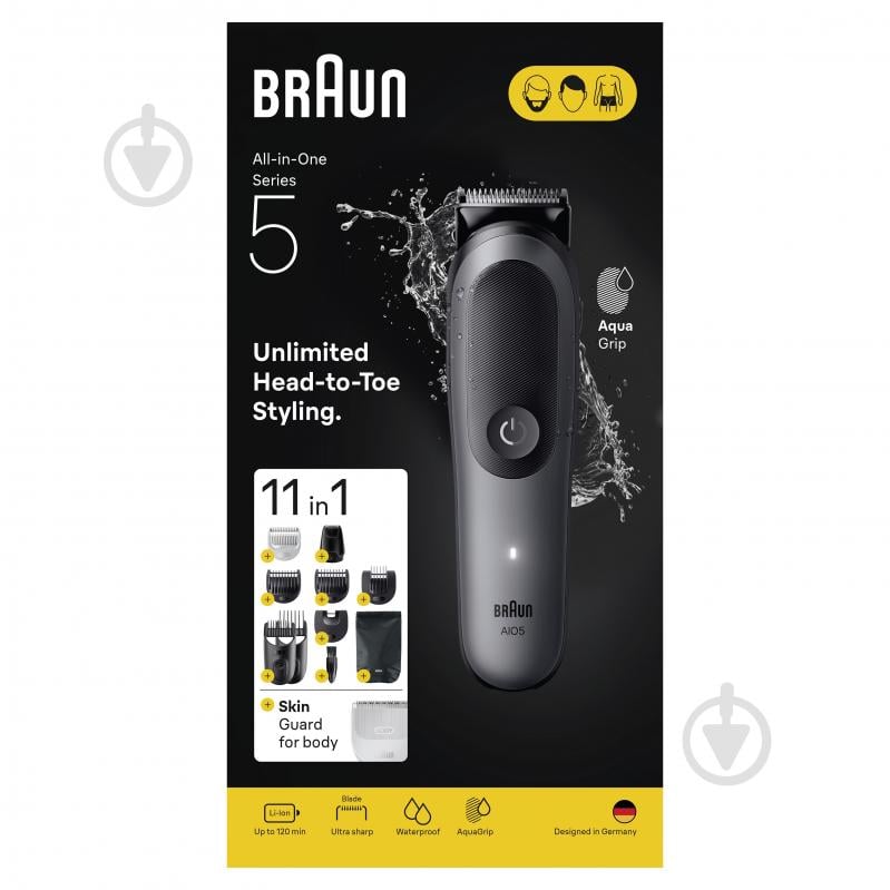Триммер универсальный Braun All-in-One Series 5 AIO5560 - фото 7 Триммер универсальный Braun All-in-One Series 5 AIO5560 - фото 7