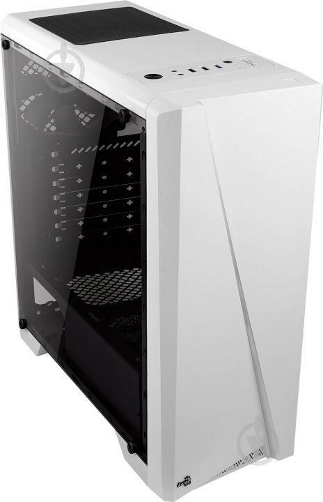 Корпус AeroCool Mid Tower RGB acrylic side panel Cylon White - фото 2