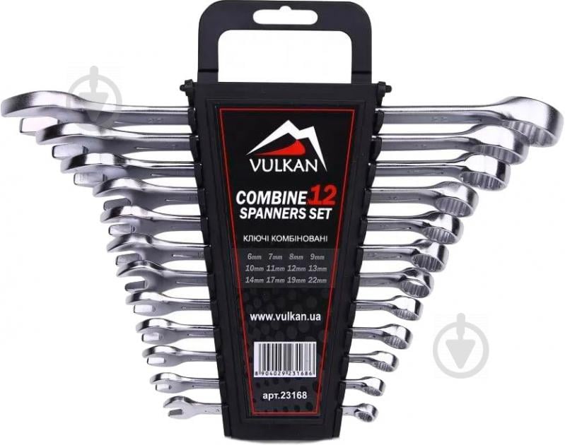 Набір ключів ріжково-накидних Vulkan Combine Spanner 12 шт 23168 - фото 1