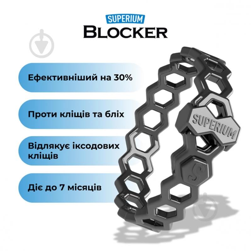 Ошейник противопаразитарный SUPERIUM блокер для котов и собак 35 см - фото 4