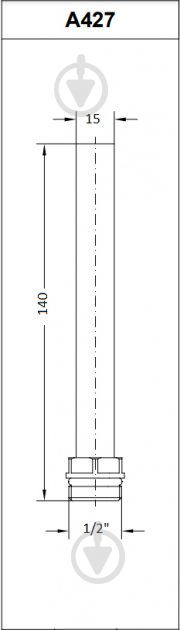 Патрубок соединительный Carlo Poletti 1/2"x15 мм 140 мм белый (A42700E) - фото 2