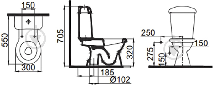 Бачок для унитаза IDEVIT Afacan 0505-0000-0171 - фото 3