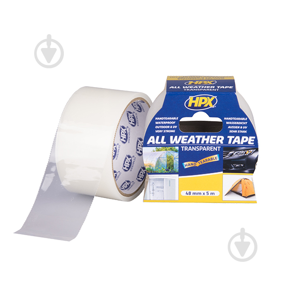 Лента автомобильная HPX для стекла и пленок All Weather Tape 48 мм 5 м прозрачный - фото 2