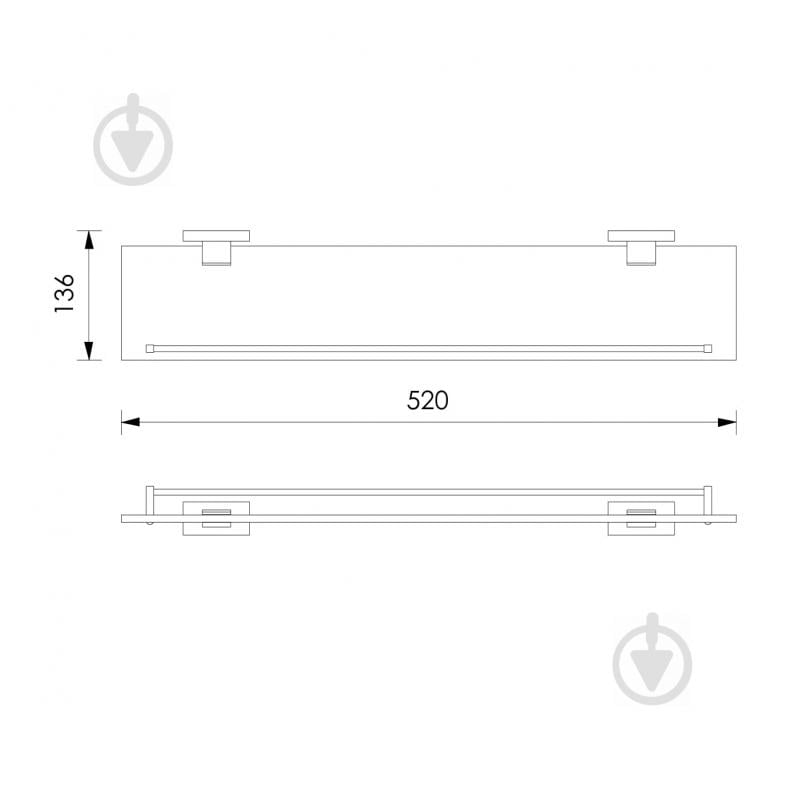 Полка Imprese Valtice 50 см 160320 - фото 2