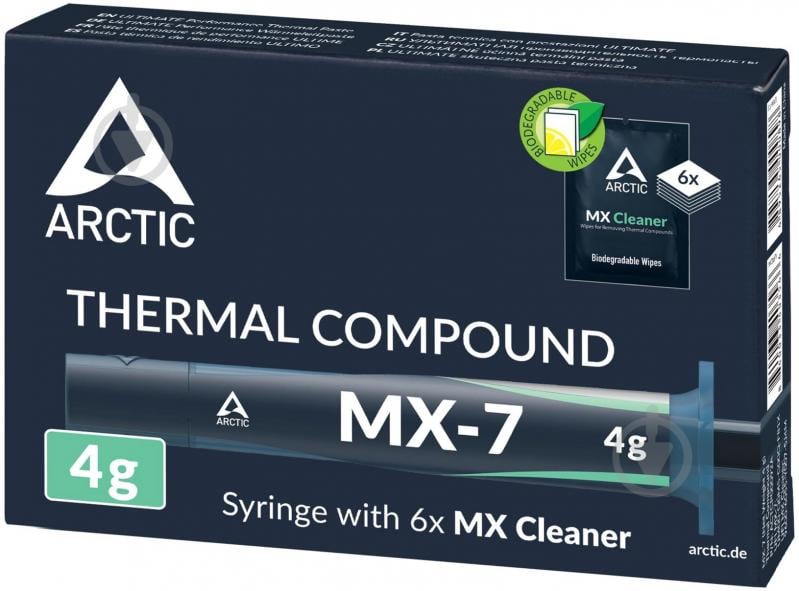 Термопаста Arctic MX-7 4г з 6x MX Cleaner (ACTCP00092A) - фото 2 Термопаста Arctic MX-7 4г з 6x MX Cleaner (ACTCP00092A) - фото 2