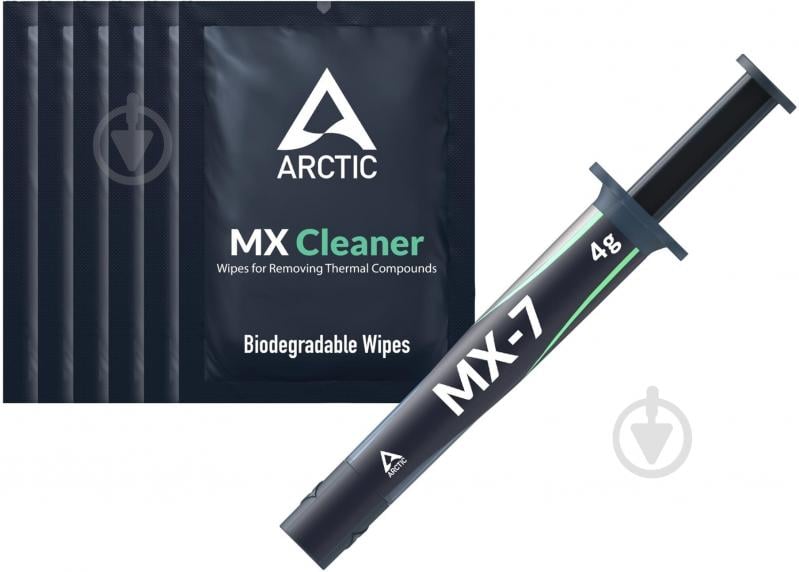 Термопаста Arctic MX-7 4г з 6x MX Cleaner (ACTCP00092A) - фото 1 Термопаста Arctic MX-7 4г з 6x MX Cleaner (ACTCP00092A) - фото 1