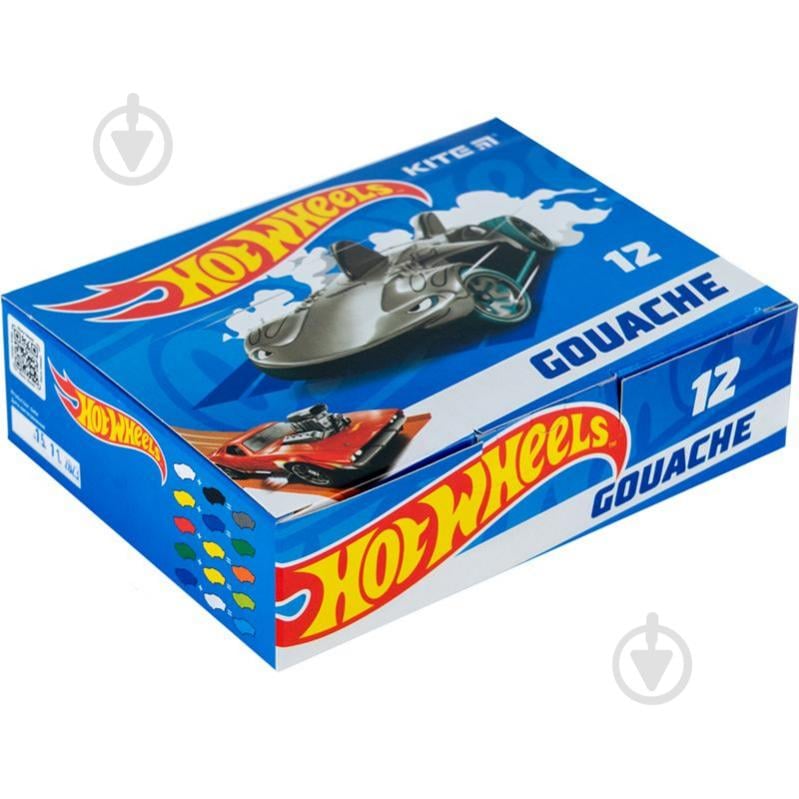 Гуашь 12 цветов x 20 мл HW23-063 Hot Wheels KITE - фото 1