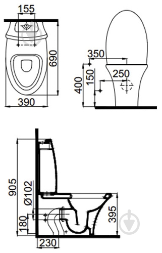 Бачок для унитаза IDEVIT Rena 2905-0000-08 - фото 3 Бачок для унитаза IDEVIT Rena 2905-0000-08 - фото 3