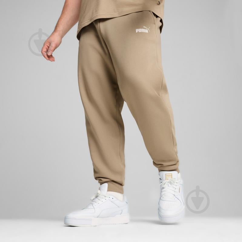 Брюки Puma ESS+ 2 COL LOGO PANTS 58676766 р. 2XL бежевый - фото 5