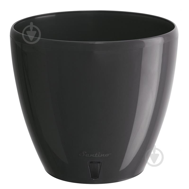 Вазон пластик Deco Twin круглий антрацит 12 л Santino (2010643) - фото 1 Вазон пластик Deco Twin круглий антрацит 12 л Santino (2010643) - фото 1