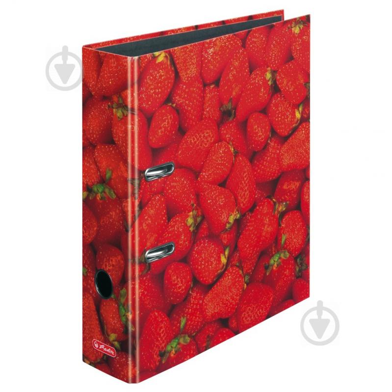 Папка-регистратор World of Fruit Strawberry А4 8 см 10485126 Herlitz - фото 1