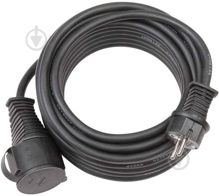Удлинитель Brennenstuhl Extension с заземлением 1 гн. черный 25 м 1166820 - фото 1