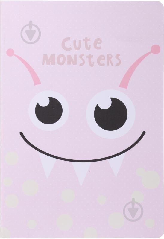 Блокнот Cute monster 1 розовый 14,5x21 см - фото 2