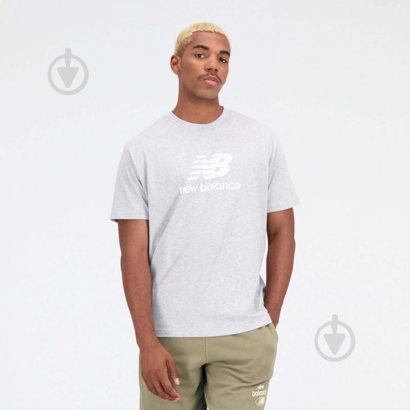 Футболка New Balance ESSENTIALS STACKED LOGO MT31541AG р.2XL серый - фото 2