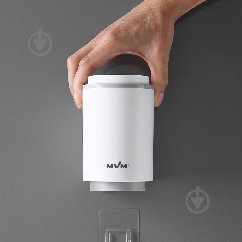 Стакан для зубных щеток MVM BP-20 white/grey - фото 8
