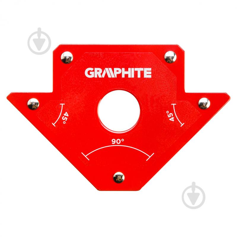 Угольник магнитный GRAPHITE 102х155х17 мм 56H902 - фото 1