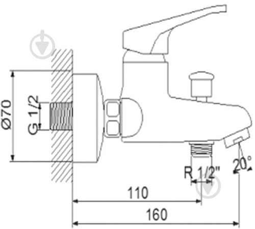 Смеситель для ванны NEWARC Smart 142511 - фото 5