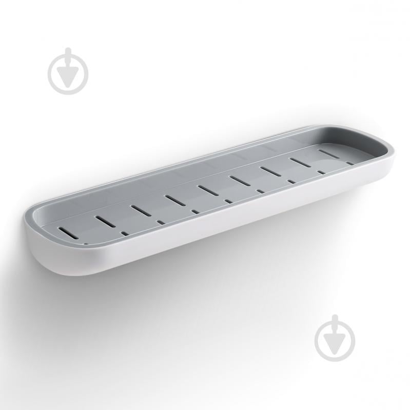 Полка для ванной MVM ВР-18 белый/серый - фото 1