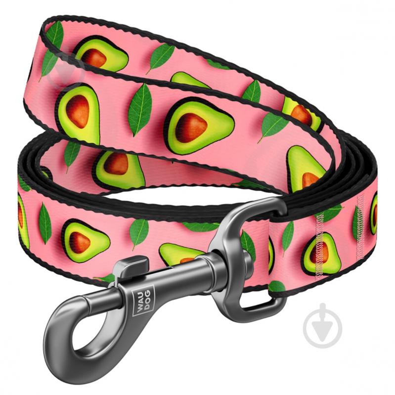 Поводок Waudog Nylon рисунок "Авокадо на розовом" L-XXL Ш25 мм Д300 см - фото 2 Поводок Waudog Nylon рисунок "Авокадо на розовом" L-XXL Ш25 мм Д300 см - фото 2