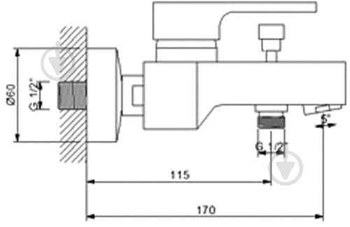 Смеситель для ванны NEWARC Master 187511 - фото 6 Смеситель для ванны NEWARC Master 187511 - фото 6