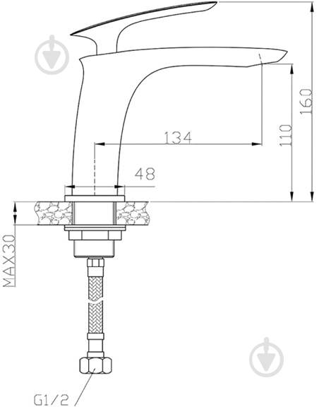 Смеситель для умывальника NEWARC Slim 121521 - фото 7