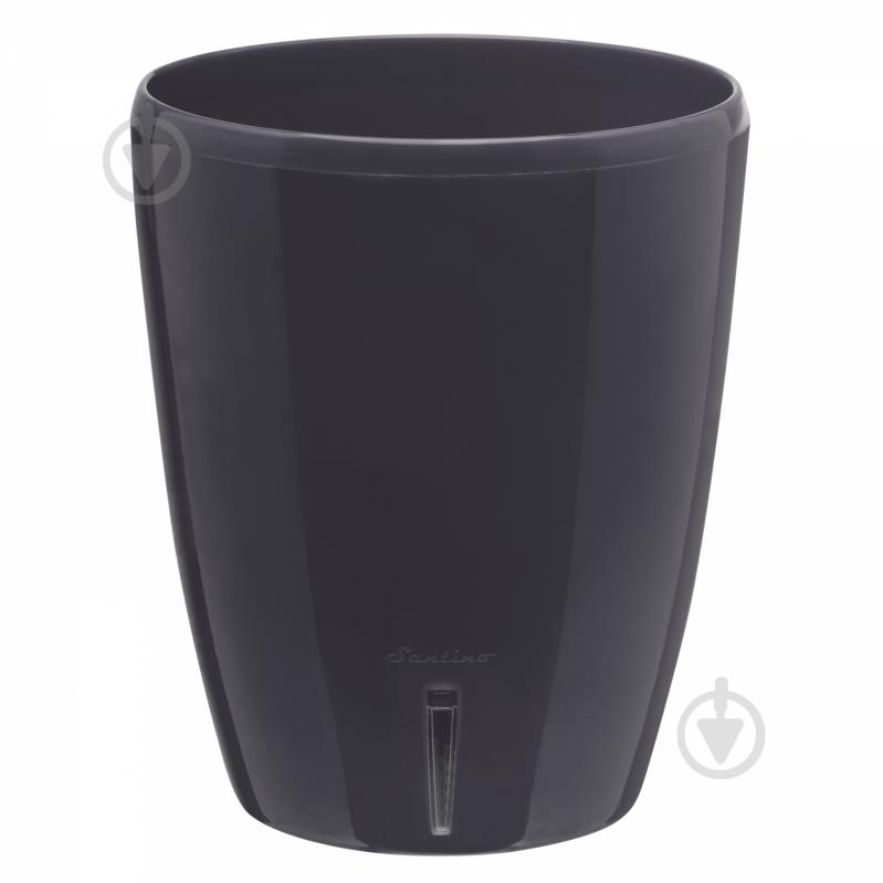 Вазон пластик Orchidea Twin круглый антрацит 2 л Santino (2008473) - фото 1