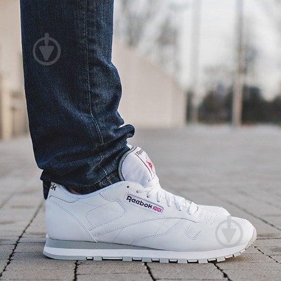 Кроссовки мужские демисезонные Reebok CL LTHR 2214 р.44,5 белые - фото 5