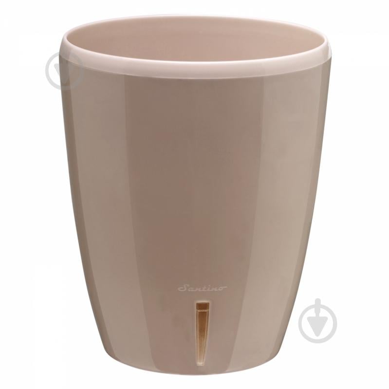 Вазон пластик Orchidea Twin круглый песочный 3,3 л Santino (2023308) - фото 1