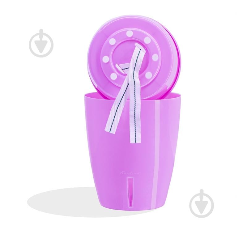 Вазон пластик Orchidea Twin круглый песочный 3,3 л Santino (2023308) - фото 3