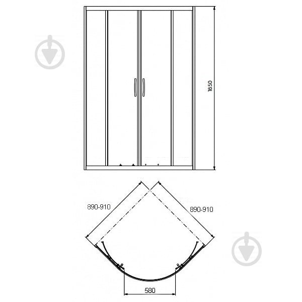 Душевая кабина Kolo Record PKPG90222003 90x90 с поддоном XBN1690000 - фото 2