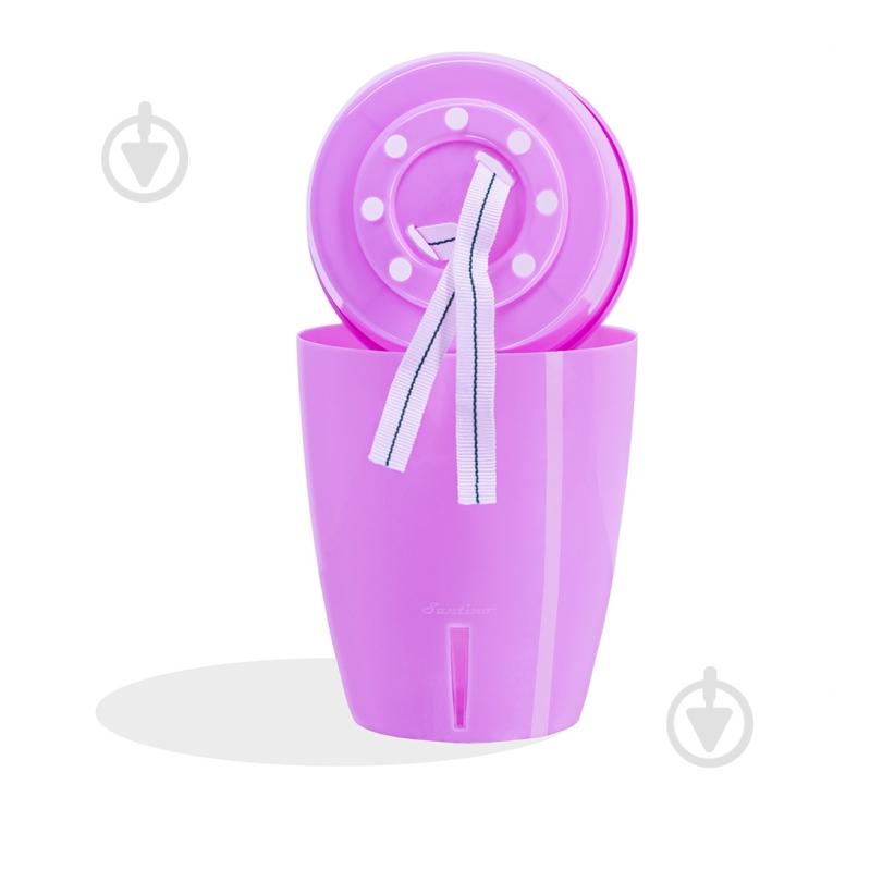 Вазон пластик Orchidea Twin круглый прозрачный 3,3 л Santino (2021816) - фото 3