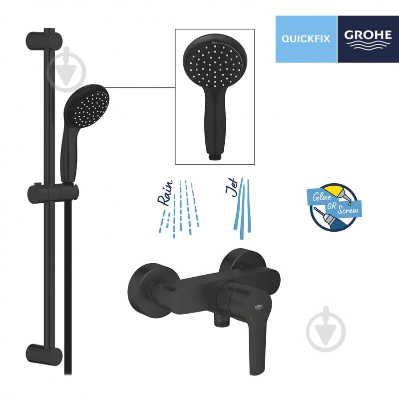 Змішувач для душу Grohe QuickFix Start Black UA30330801 - фото 9