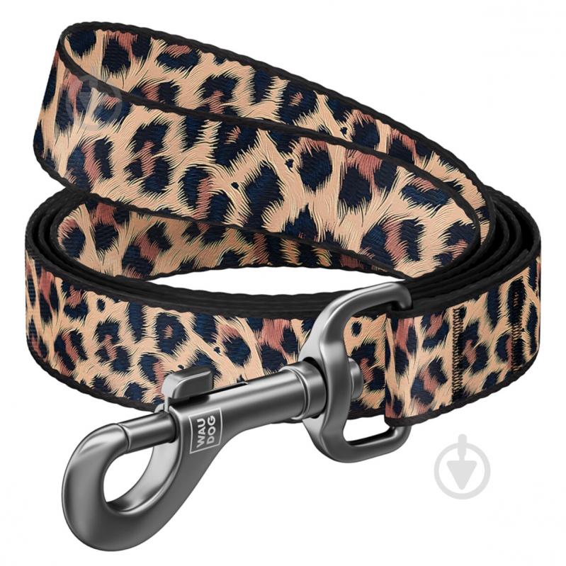 Поводок Waudog Nylon рисунок "Леопард" L-XXL Ш25 мм Д300 см - фото 1 Поводок Waudog Nylon рисунок "Леопард" L-XXL Ш25 мм Д300 см - фото 1
