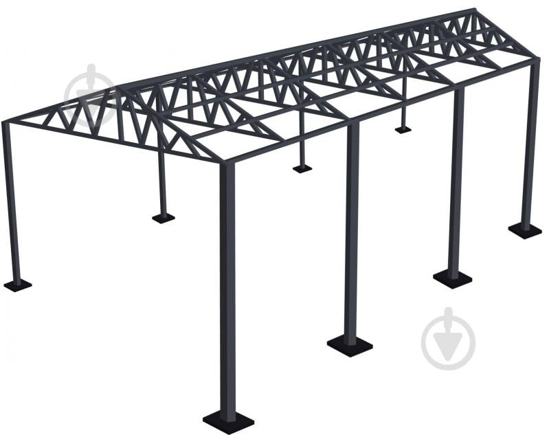 Комплект каркаса двосхилого навісу 6х4 м (навіс для машини) - фото 1