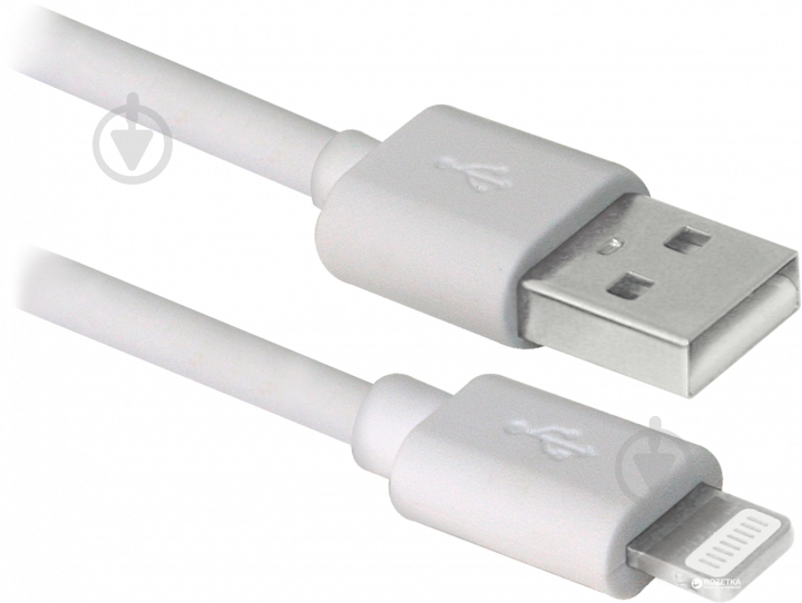 Кабель Defender ACH01-10BH USB (AM) — Lightning 3 м белый (87466) - фото 1 Кабель Defender ACH01-10BH USB (AM) — Lightning 3 м белый (87466) - фото 1