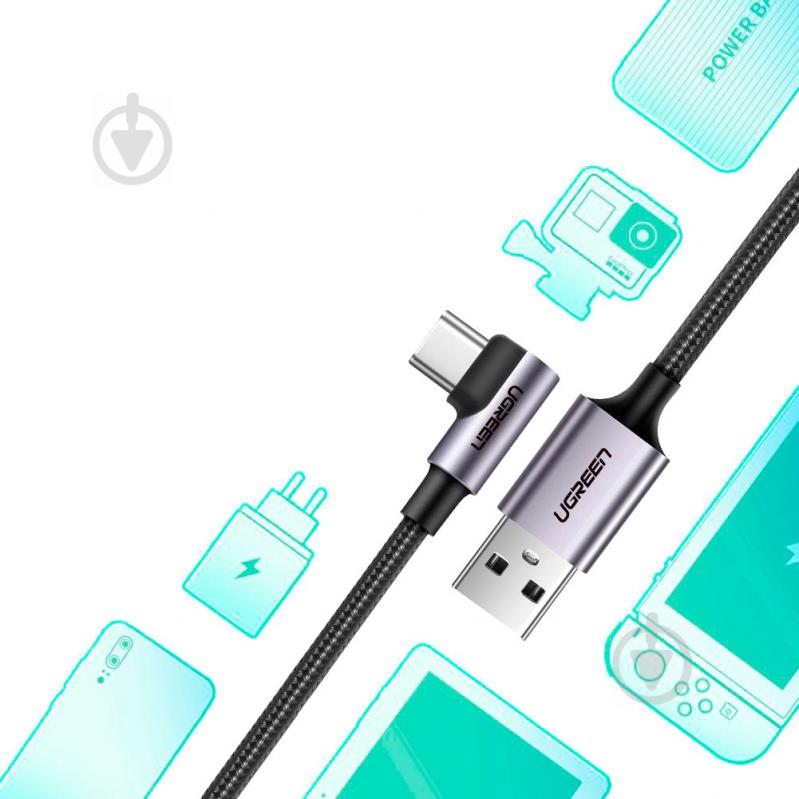 Кабель UGREEN US284 USB - Type-C 1 м чорний (50941) - фото 6