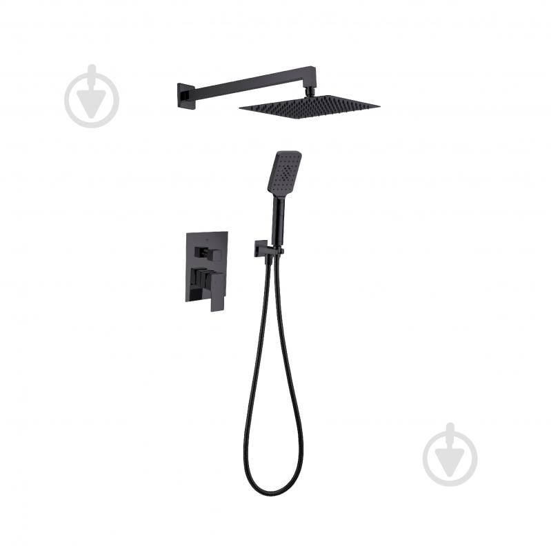 Душова система прихованого монтажу FADO S.r.l Verona матова чорна MIX06034B - фото 1