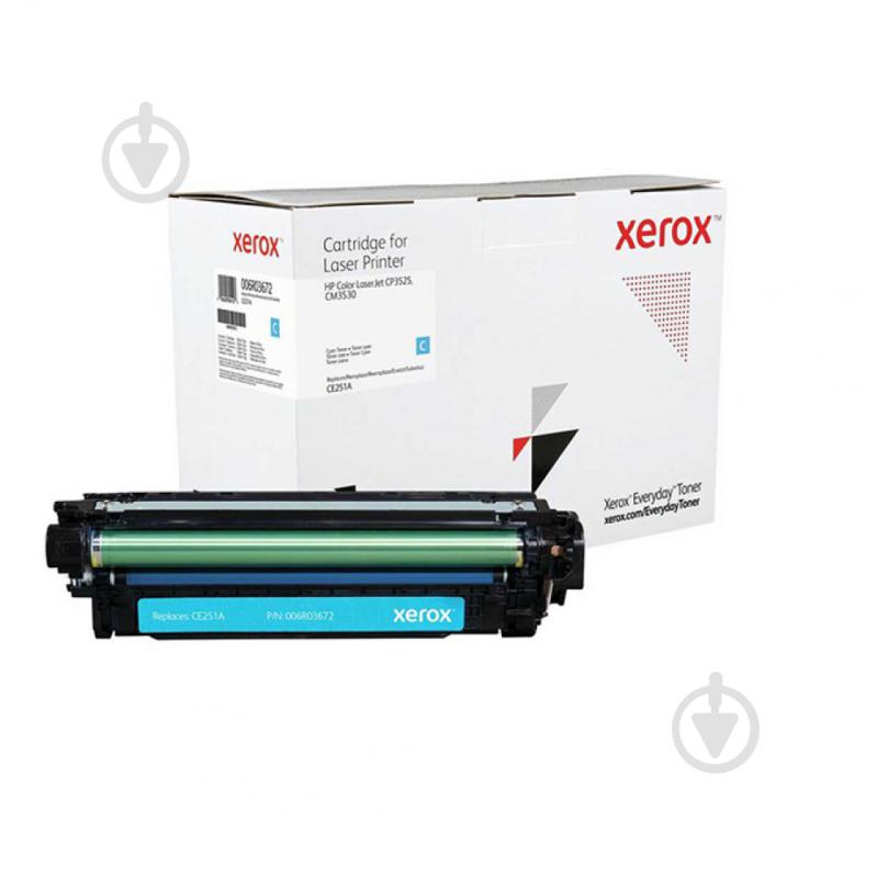 Картридж лазерный Xerox Everyday совместимый аналог HP CE251A (504A) cyan синий - фото 1