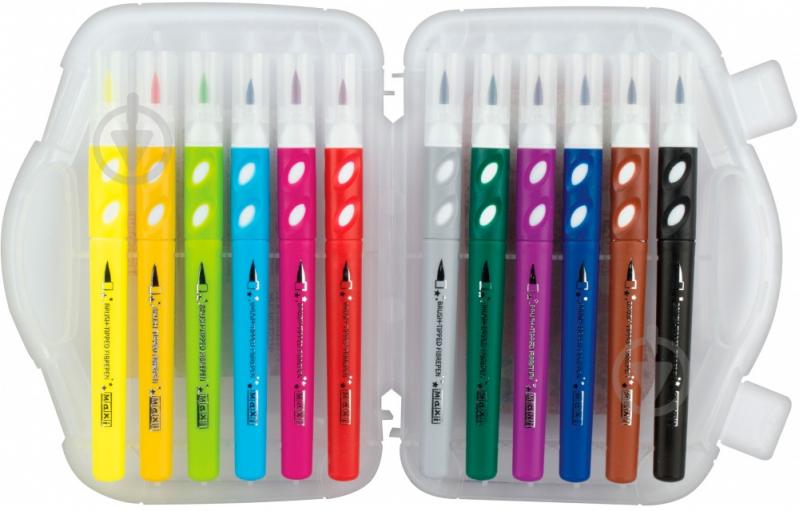 Фломастеры-кисточки Jumbo 12 цветов Maxi - фото 2