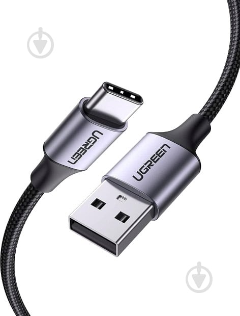 Кабель UGREEN US288 USB - TYPE-C Aluminum Braid 1 м черный (60126) - фото 1
