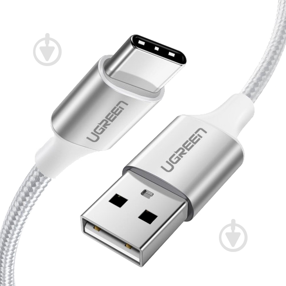 Кабель UGREEN US288 USB -Type-C Cable Aluminum Braid 1 м white (60131) - фото 1 Кабель UGREEN US288 USB -Type-C Cable Aluminum Braid 1 м white (60131) - фото 1