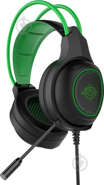 Гарнітура ігрова GamePro Headshot HS560G black/green (HS560G) - фото 3