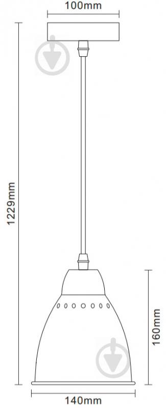 Подвес Camelion Loft PL-430S-1 С08 1x60 Вт E27 серый - фото 2