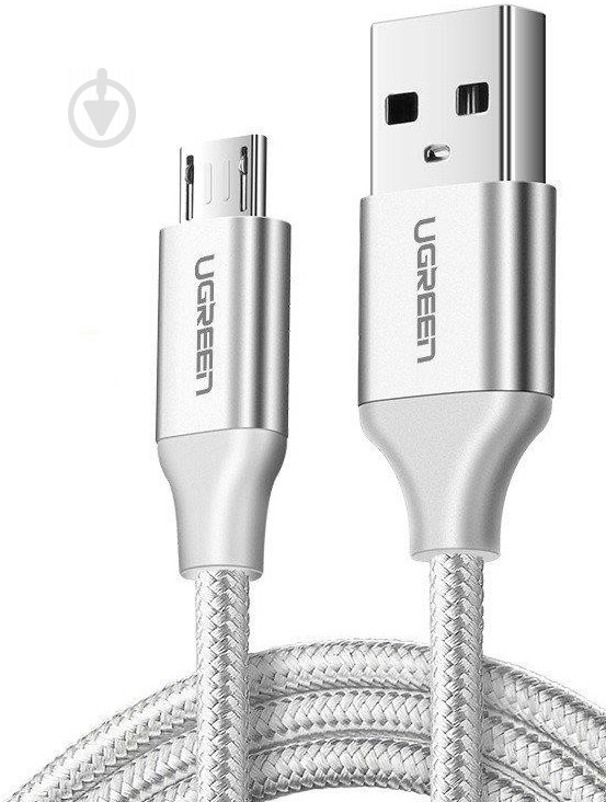 Кабель UGREEN US290 USB - Micro USB 1 м білий (60151) - фото 1