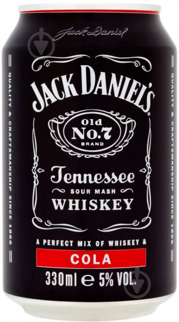 Слабоалкогольный напиток Jack Daniel's Cola 5 % ж/б (5099873003220) 0,33 л - фото 1