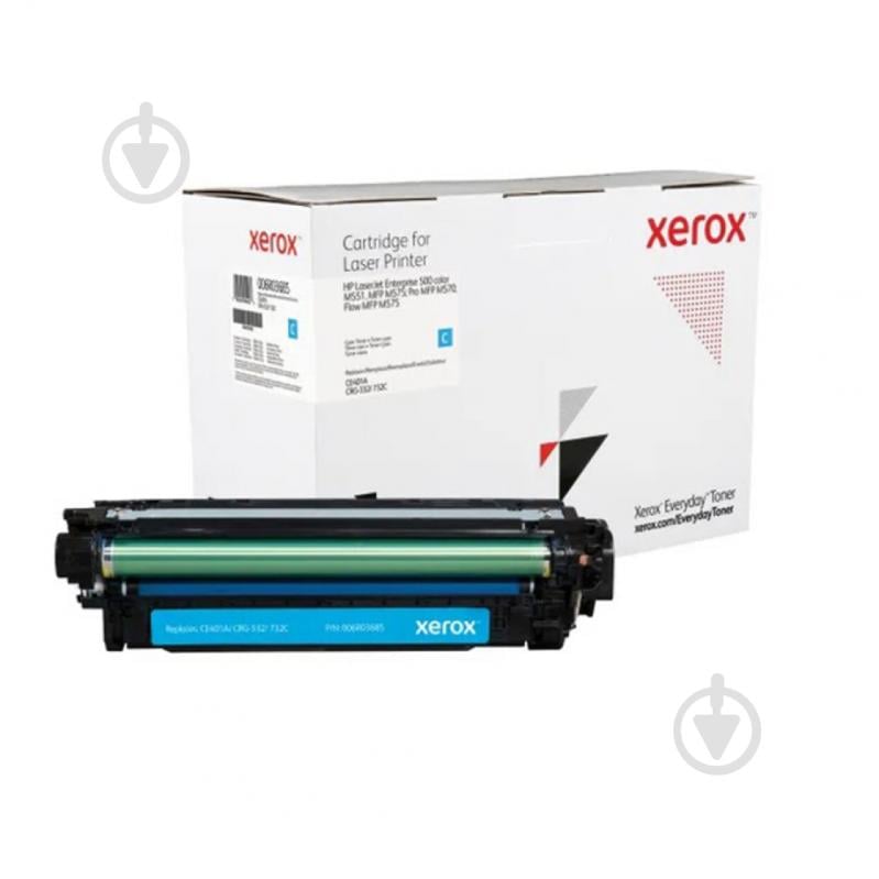 Картридж лазерный Xerox Everyday совместимый аналог HP CE401A (507A) cyan синий - фото 1