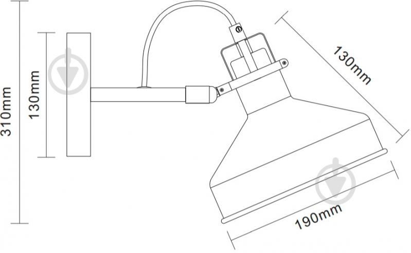 Бра Camelion WML-425 C71 1x40 Вт E27 білий/хром - фото 2