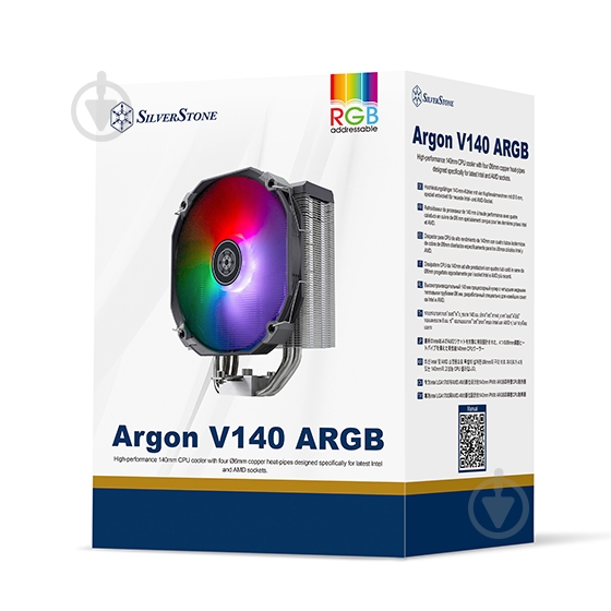Процессорный кулер SilverStone Argon V140 ARGB (SST-ARV140-ARGB) - фото 16 Процессорный кулер SilverStone Argon V140 ARGB (SST-ARV140-ARGB) - фото 16